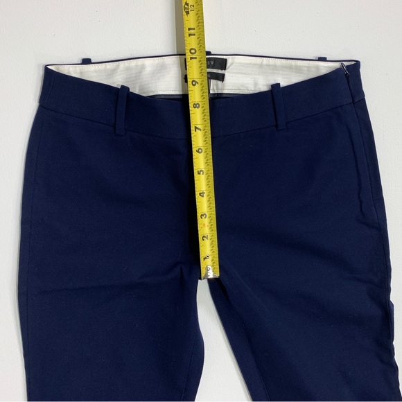 J. Crew Minnie Side-Zip Cropped Cigarette Pant size 0 in Dark Navy - Picture 10 of 12